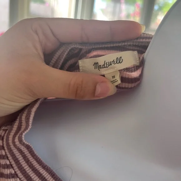 Madewell Pink and purple striped shirt - Picture 3 of 4